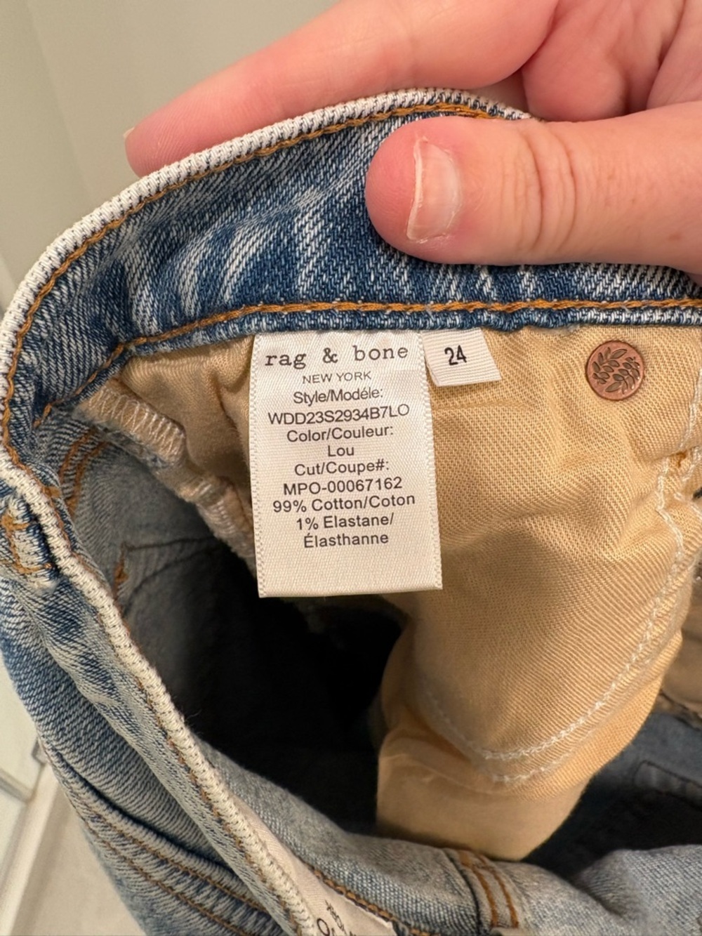 Rag and Bone Harlow Mid Rise Straight Distressed Jeans Size 24 - Picture 13 of 13